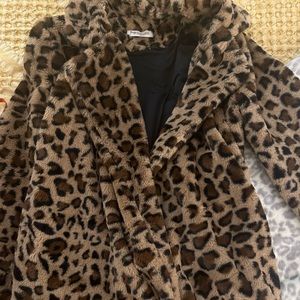 Faux Cheetah Print jacket